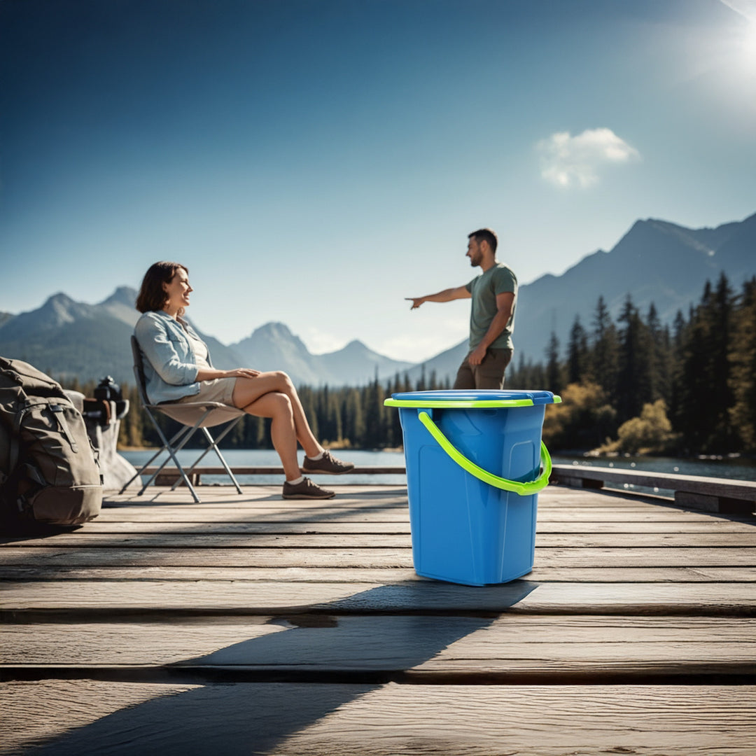 Toaletă turistică portabila GreenBlue albastru-verde, 19 L