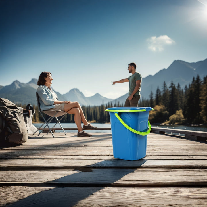 Toaletă turistică portabila GreenBlue albastru-verde, 19 L