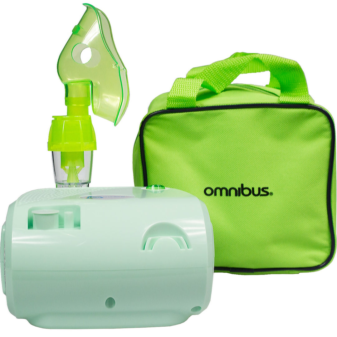 Inhalator Omnibus, funcționare continuă, 2 măști, filtre de rezervă, celadon, BR-CN116B