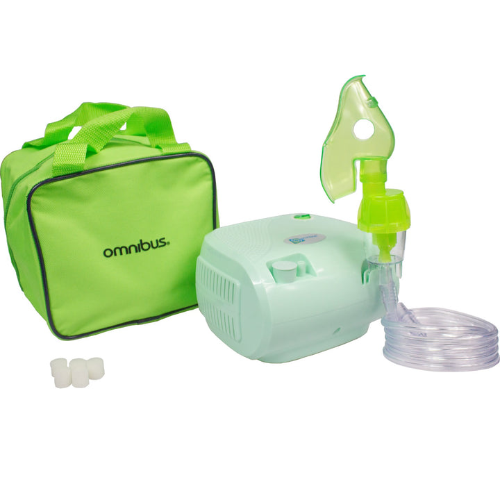 Inhalator Omnibus, funcționare continuă, 2 măști, filtre de rezervă, celadon, BR-CN116B