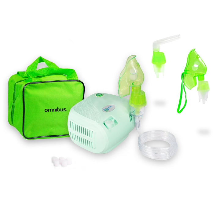 Inhalator Omnibus, funcționare continuă, 2 măști, filtre de rezervă, celadon, BR-CN116B