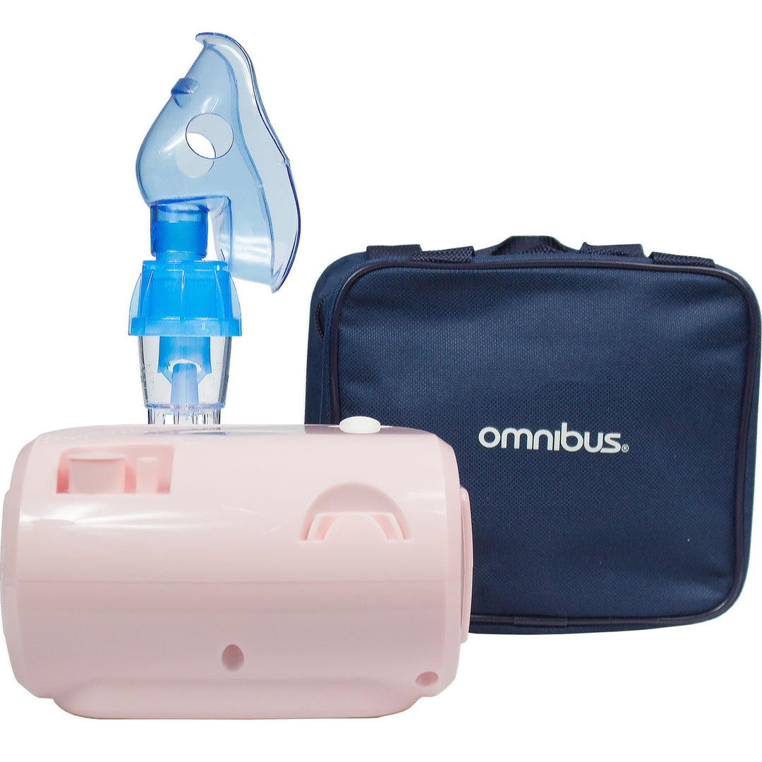 Inhalator Omnibus, funcționare continuă, 2 măști, filtre de rezervă, pulbere roz, BR-CN116B