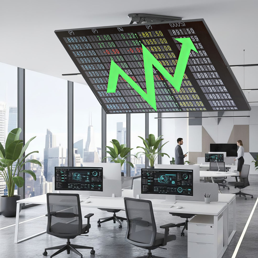 Suport electric de tavan pentru televizor, pentru pereți înclinați 32"-70" 35 kg max. telecomandă Maclean MC-880 max. VESA 600x411