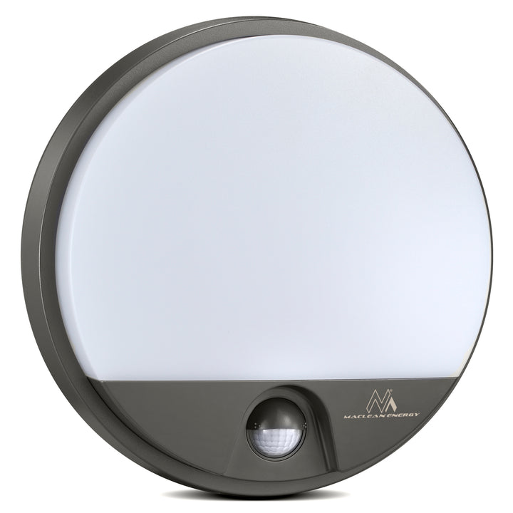 Detector de mișcare cu infraroșu Lampă LED MCE291 GR 1100lm 15W IP54 Maclean Energy culoare gri