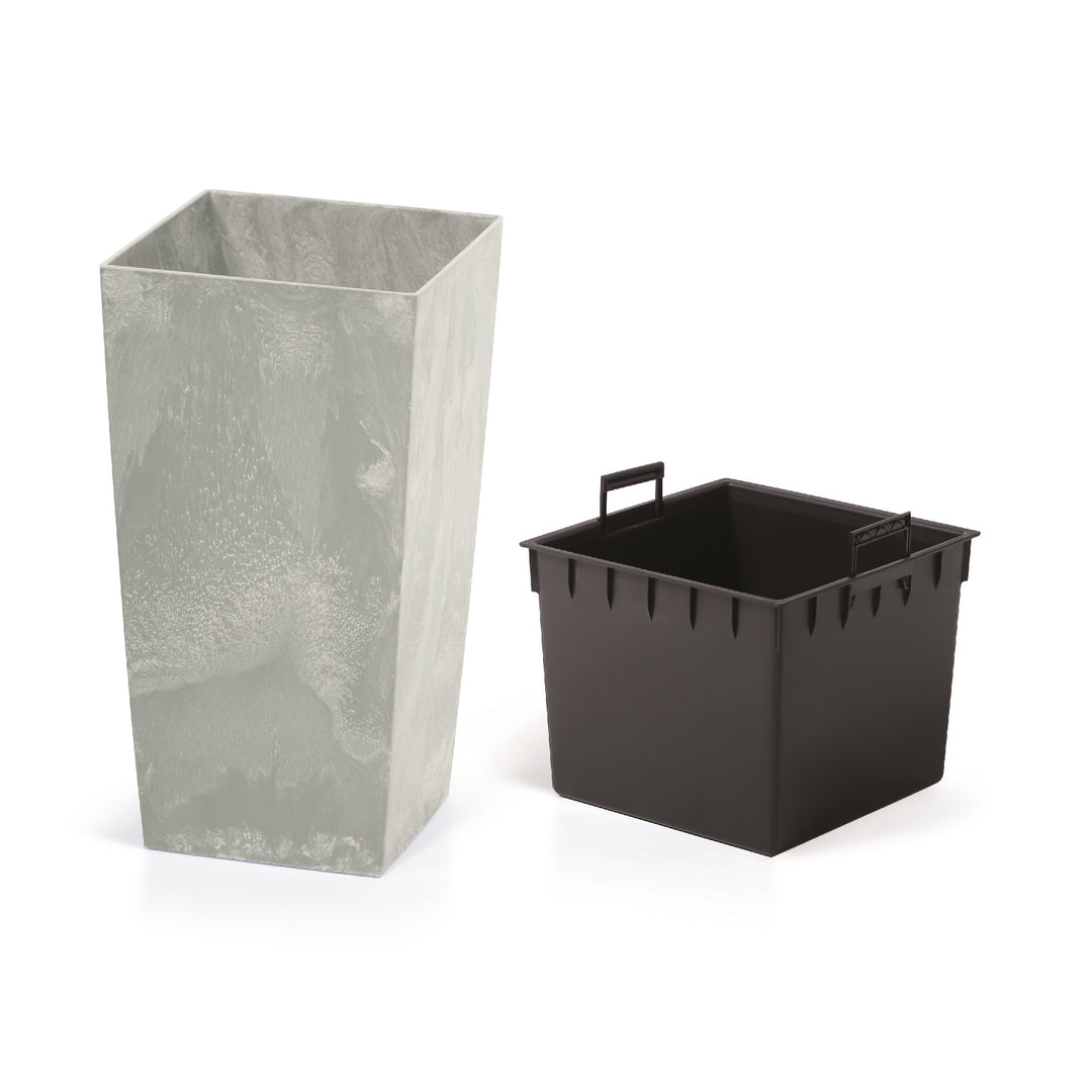 Mașină de plantat cu inserție de culoare și model care imită betonul Urbi Square Beton DURS140B-422U