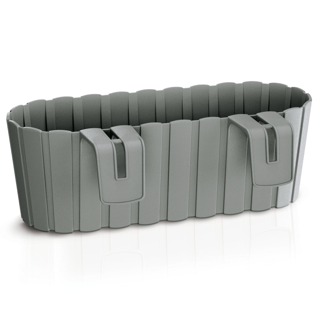 Ghiveci cu cârlige - gri, jardiniere pentru balcon Boardee Hook DDECZ400-405U