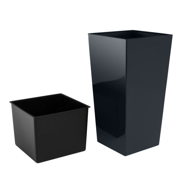 Ghiveci Prosperplast cu inserție Urbi Square DURS140-S433 - culoare antracit