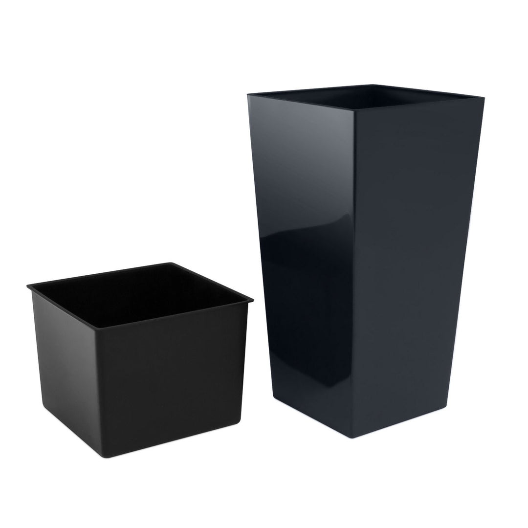 Ghiveci Prosperplast cu inserție Urbi Square DURS170-S433 - culoare antracit