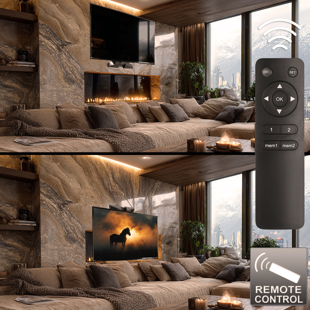 Suport TV electric cu telecomanda, 32 - 70 ", maximum 35 kg, Maclean MC-891, negru