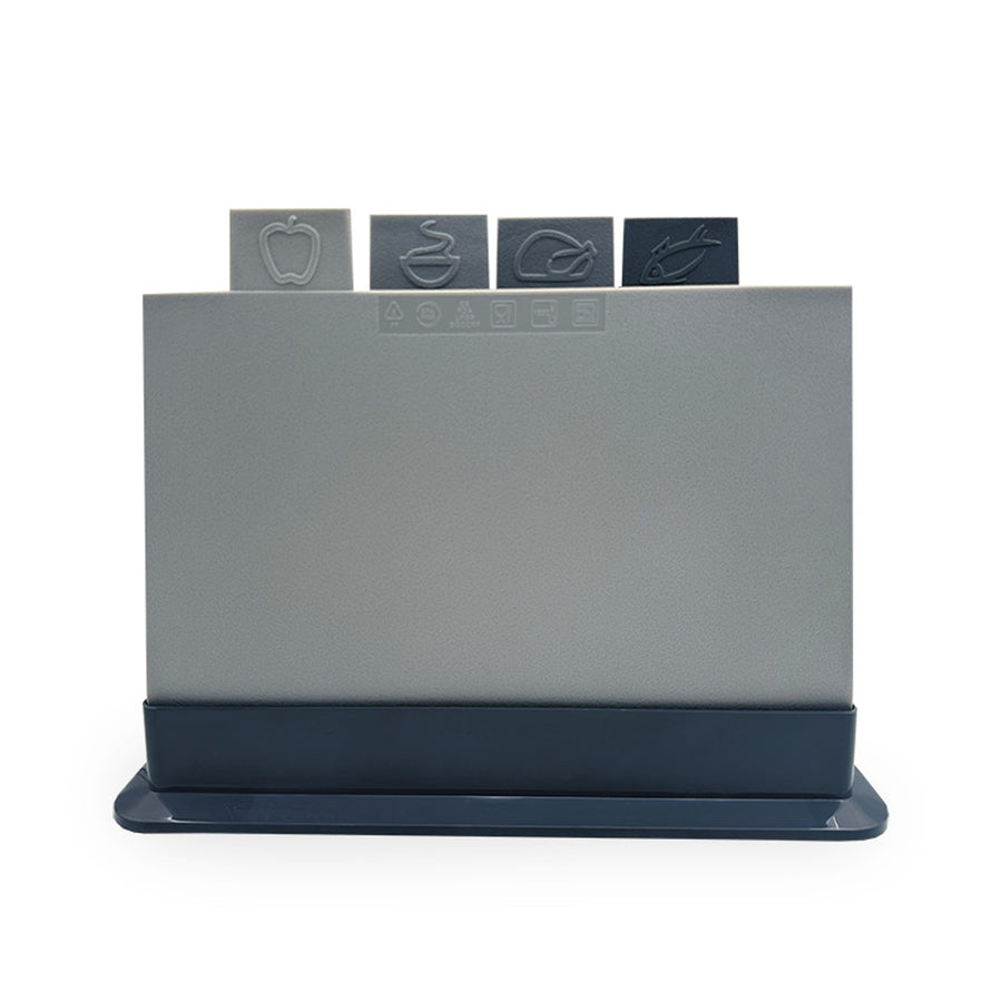 Maestro MR1787 Maestro MR1787 Chopping Cutting Board Stand Symbol Coded Reversible Plastic Set 4 PCS Dishwasher Safe