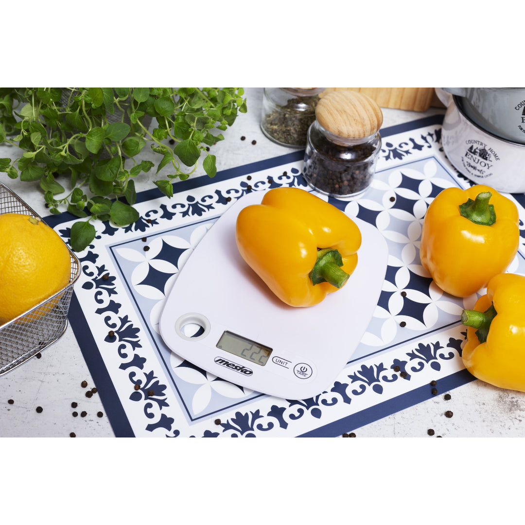 Cântar de bucătărie electronic LCD Mesko MS 3159w alb
