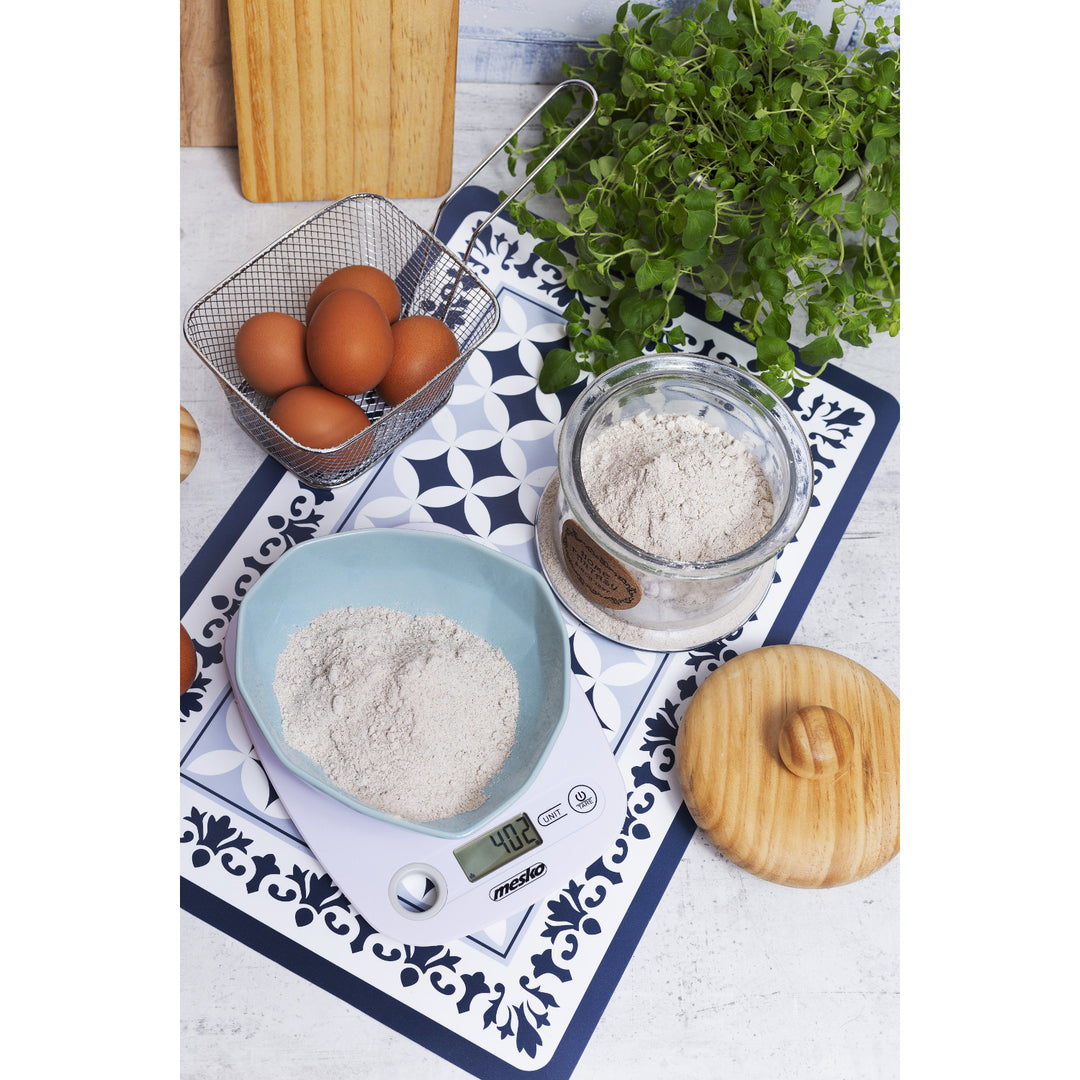 Cântar de bucătărie electronic LCD Mesko MS 3159w alb