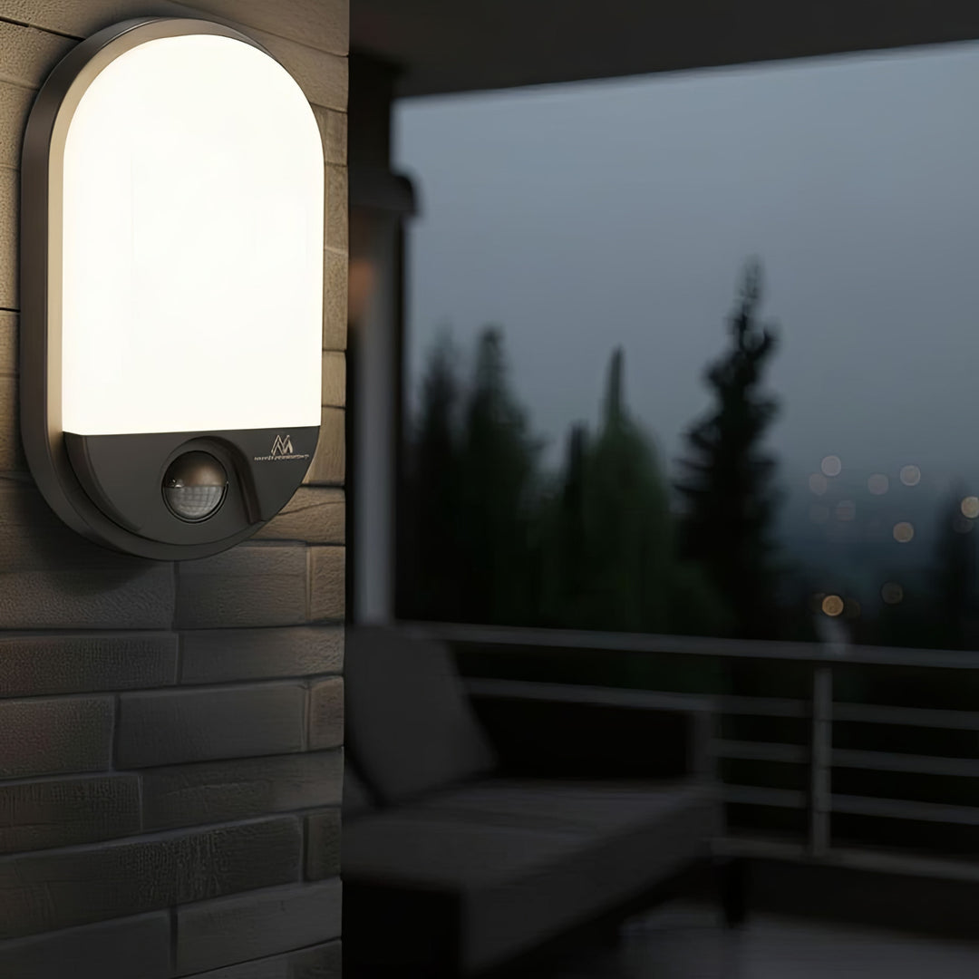 Maclean MCE340 Senzor infraroșu LED lampă de perete cu senzor de mișcare și de apus de lumină de iluminat de economisire a energiei