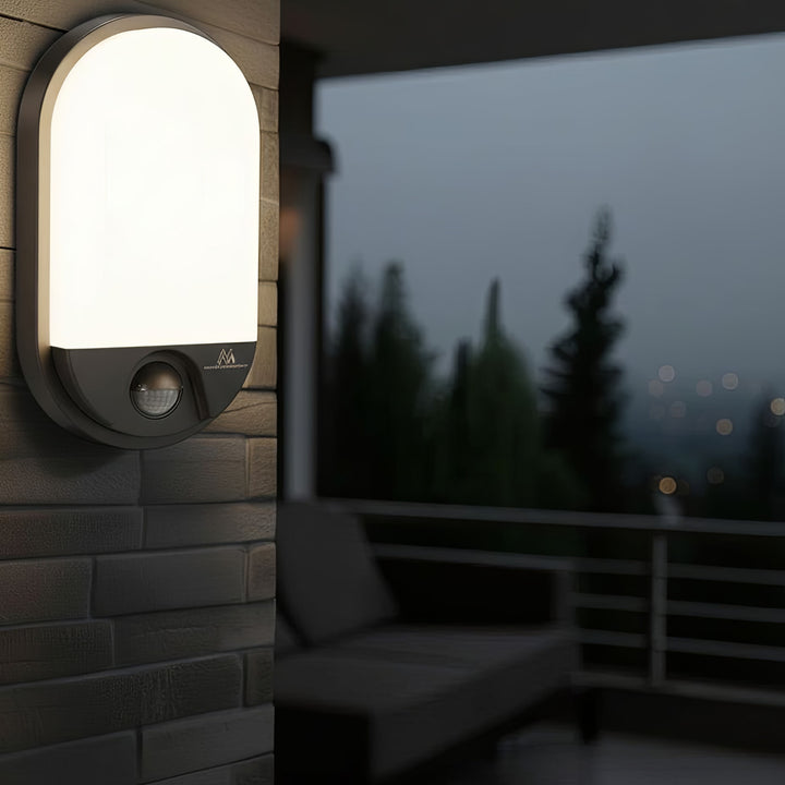 Maclean MCE340 Senzor infraroșu LED lampă de perete cu senzor de mișcare și de apus de lumină de iluminat de economisire a energiei