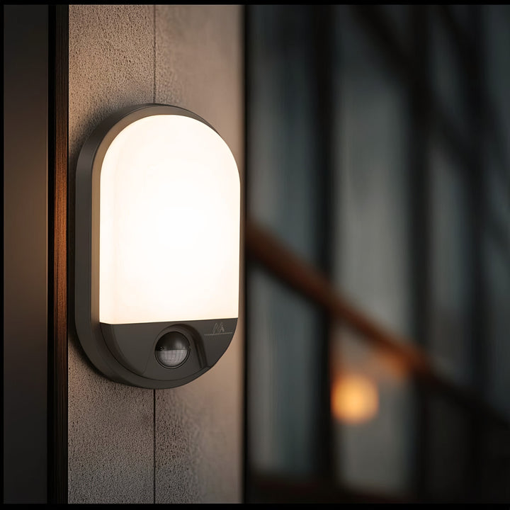 Maclean MCE340 Senzor infraroșu LED lampă de perete cu senzor de mișcare și de apus de lumină de iluminat de economisire a energiei