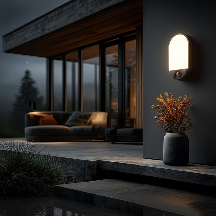 Maclean MCE340 Senzor infraroșu LED lampă de perete cu senzor de mișcare și de apus de lumină de iluminat de economisire a energiei