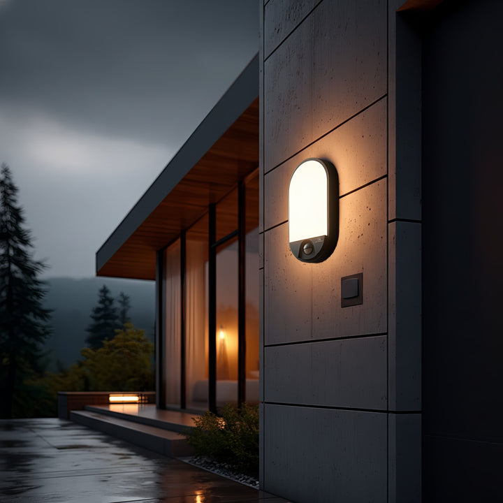 Maclean MCE340 Senzor infraroșu LED lampă de perete cu senzor de mișcare și de apus de lumină de iluminat de economisire a energiei