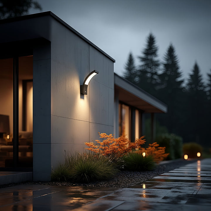 Lampa de perete cu LED-uri MCE343 B 800lm 10W IP54 Maclean Energy negru, alb natural (4000K)