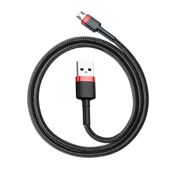 Cablu USB/MicroUSB 2,0 m QC3.0 2,4A (CAMKLF-C91) în împletitură de nailon