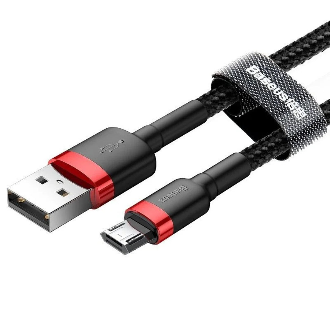 Cablu USB/MicroUSB 2,0 m QC3.0 2,4A (CAMKLF-C91) în împletitură de nailon