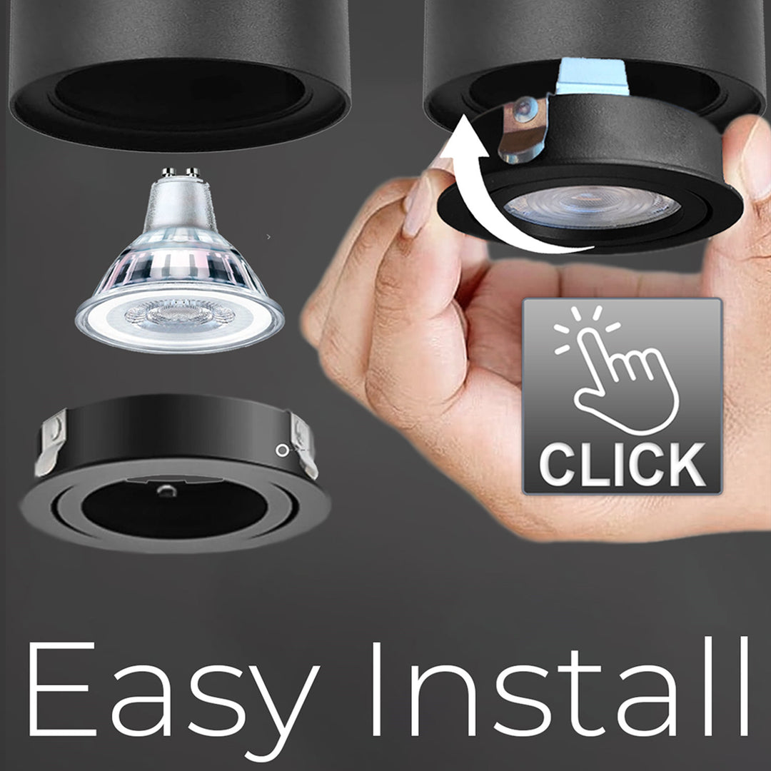 Plafoniera cu halogen GU10, MCE422 B, negru, design modern