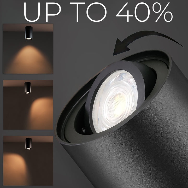Plafoniera cu halogen GU10, MCE422 B, negru, design modern