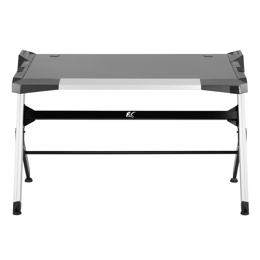 Birou de jocuri negru mare RGB Led NanoRS RS150 50kg max, înălțime 780mm
