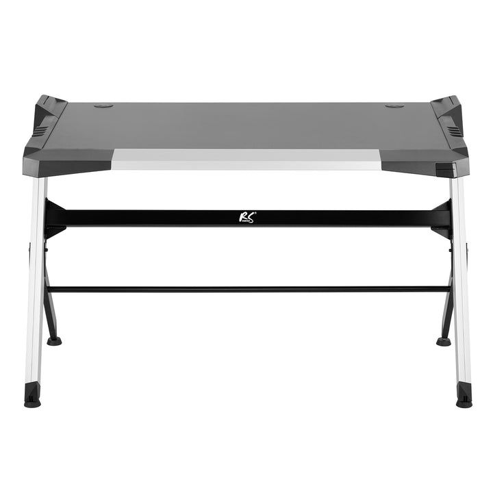 Birou de jocuri negru mare RGB Led NanoRS RS150 50kg max, înălțime 780mm