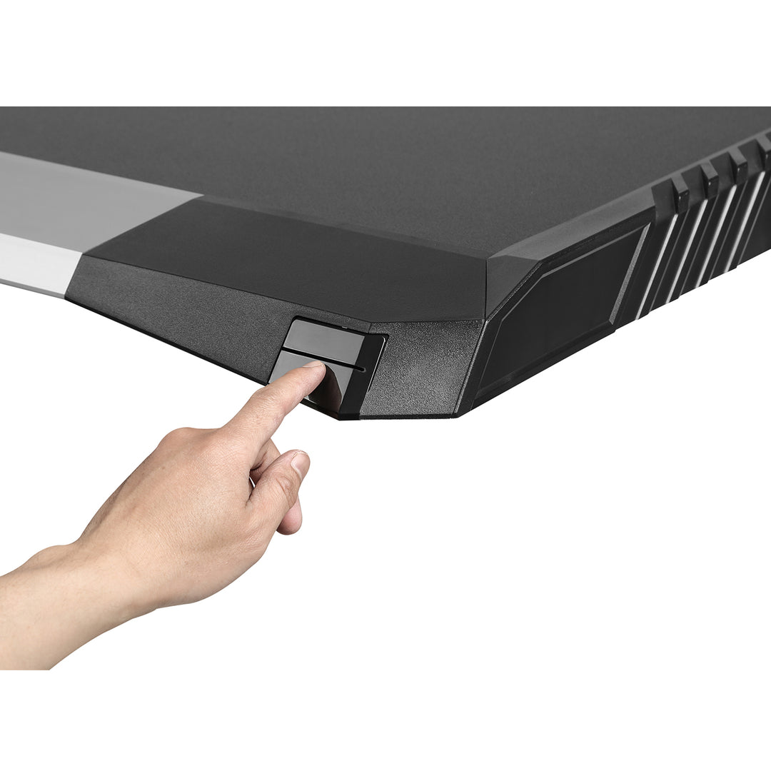 Birou de jocuri negru mare RGB Led NanoRS RS150 50kg max, înălțime 780mm