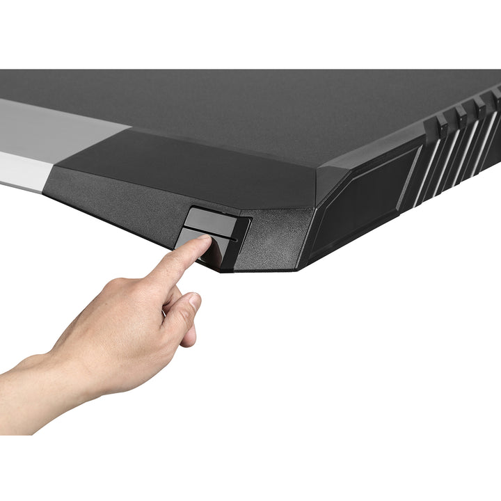 Birou de jocuri negru mare RGB Led NanoRS RS150 50kg max, înălțime 780mm