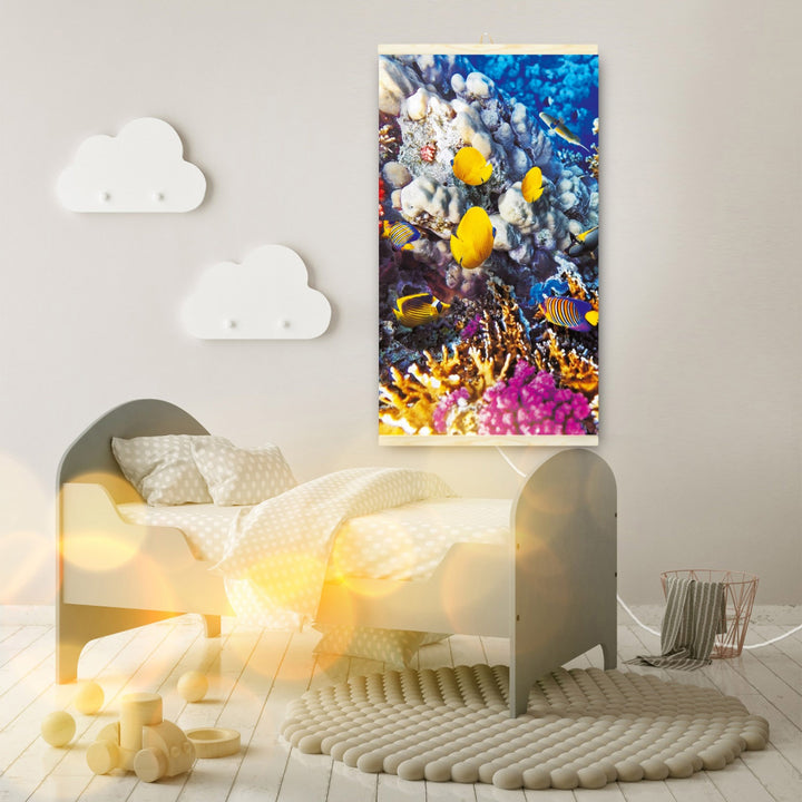 Încălzitor cu infraroșu - panou de încălzire flexibil 430W TRIO model 6 coral reef, dimensiuni 100x57cm cu regulator