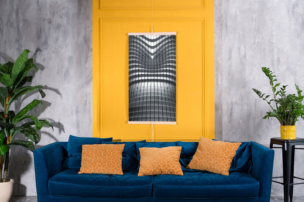 Încălzitor cu infraroșu - panou de încălzire flexibil 430W TRIO model 7 abstract, dimensiuni 100x57cm cu regulator