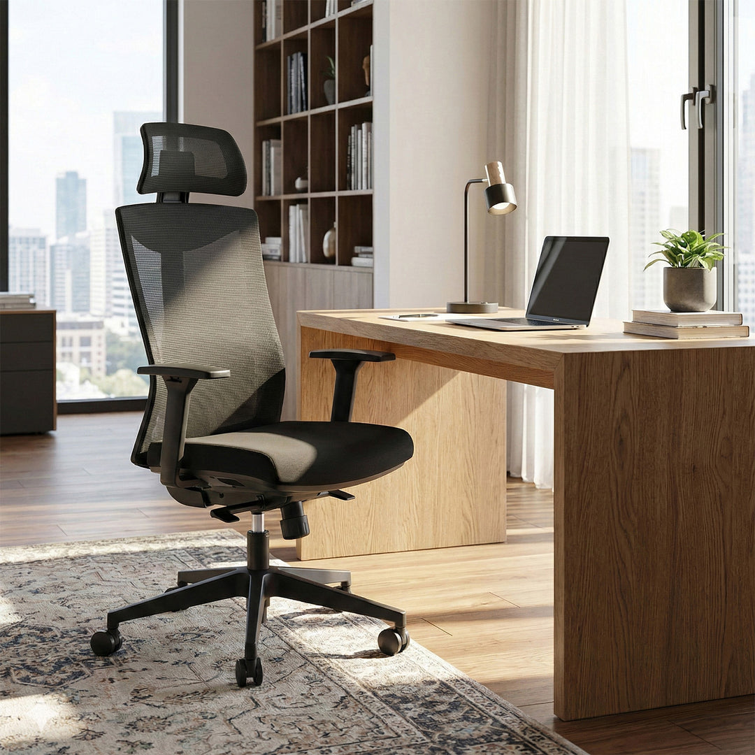 Scaun de birou ergonomic premium cu spătar înalt Ergo Office, max 150 kg, ER-414