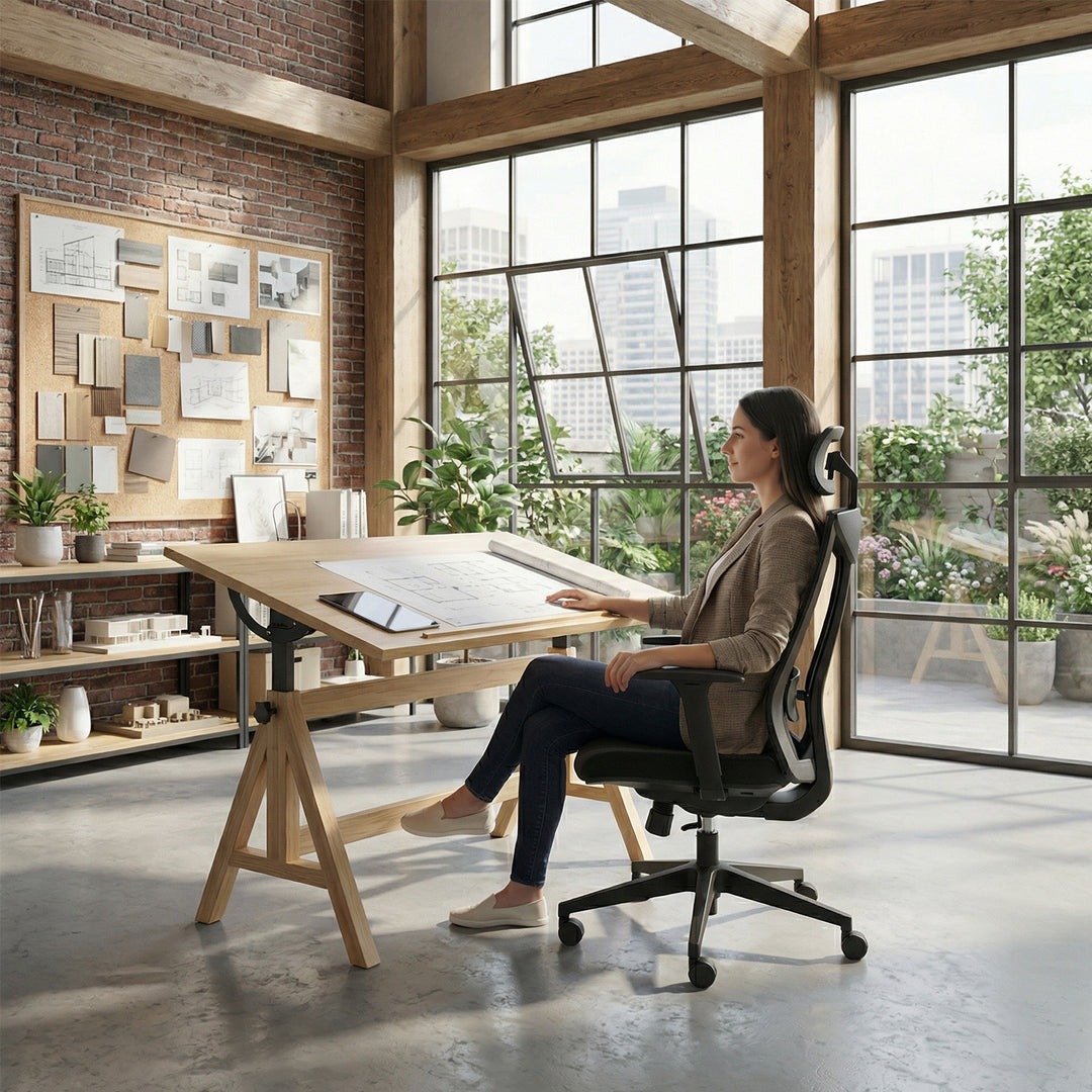 Scaun de birou ergonomic premium cu spătar înalt Ergo Office, max 150 kg, ER-414
