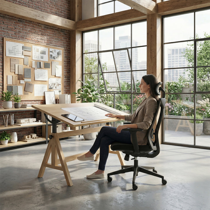 Scaun de birou ergonomic premium cu spătar înalt Ergo Office, max 150 kg, ER-414