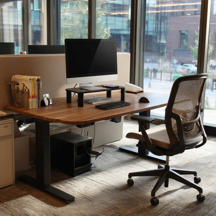 Suport pentru monitor Ergo Office, reglabil, cu încărcător wireless Qi, max. 20 kg, 17-32", ER-415
