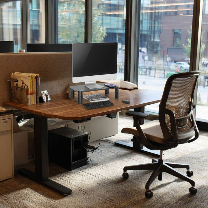 Suport pentru monitor Ergo Office, reglabil, cu încărcător wireless Qi, max. 20 kg, 17-32", ER-415