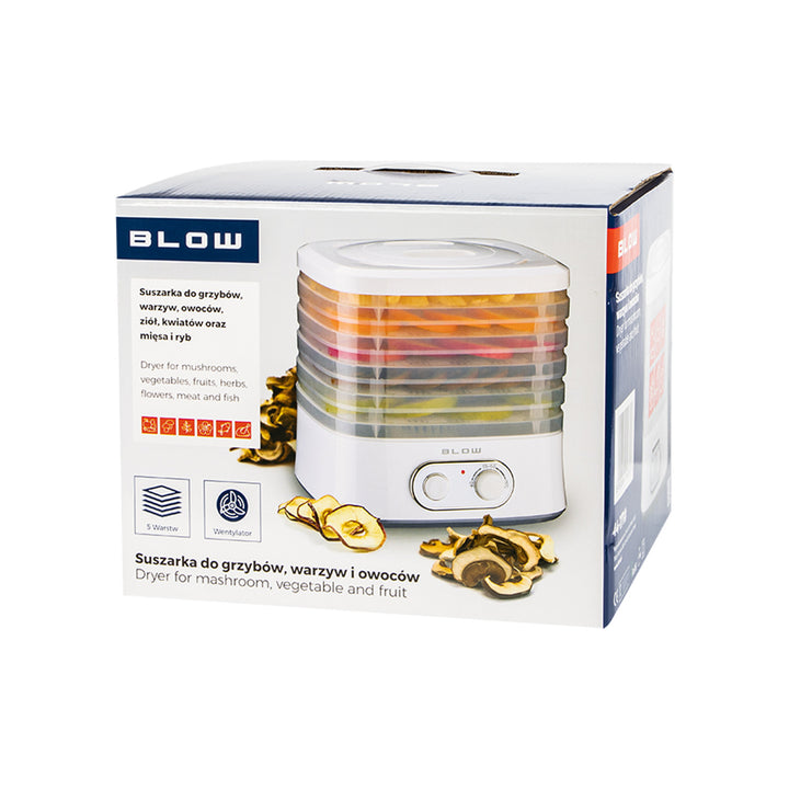 Blow 44-171 # - Deshidratator alimentar pentru ciuperci, legume, fructe, carne și pește - 240W - 5 straturi