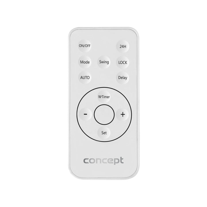 Încălzitor din ceramică cu telecomandă, afișaj LED, ventilator, temporizator, oscilație de 2000 W, până la 20 m2, Concept QH4000