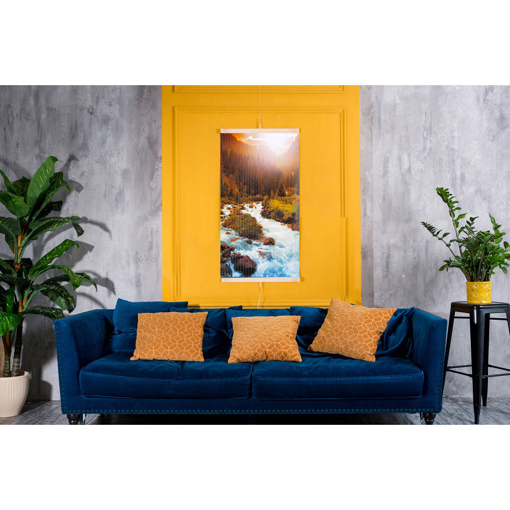 Încălzitor cu infraroșu - panou de încălzire flexibil 430W TRIO model 10 râuri, dimensiuni 100x57cm cu regulator
