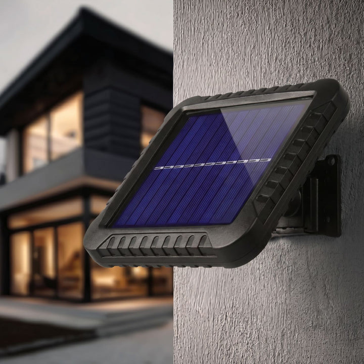 Lampa solara LED cu senzor de mișcare Maclean Energy IP44, 5W, 400lm, 6000K alb rece, baterie litiu 1300 mAh, 5,5V DC MCE438