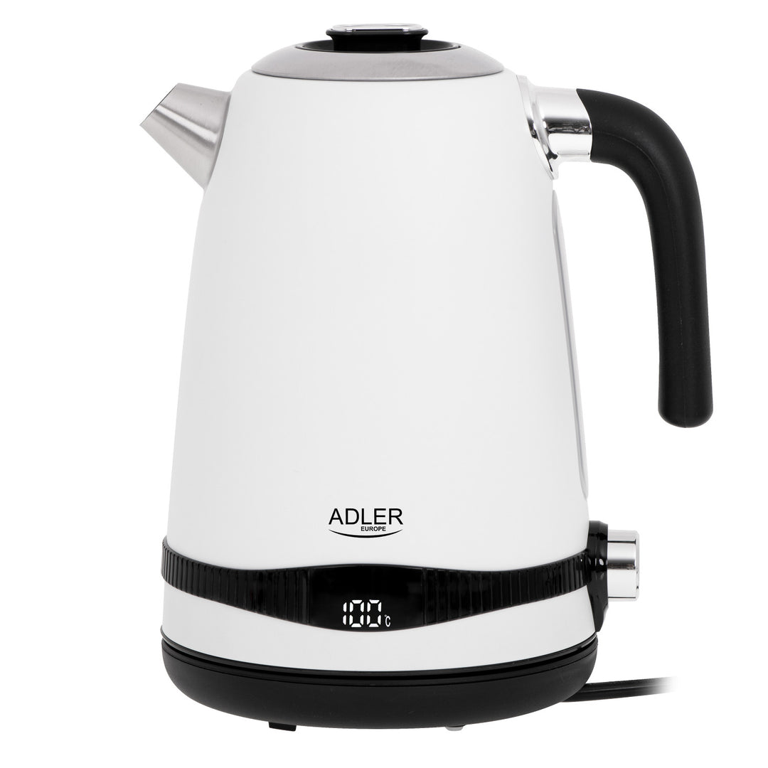 Ceainic electric Adler, fără fir, afișaj LCD, 2200 W, 1,7 l, AD 1295w
