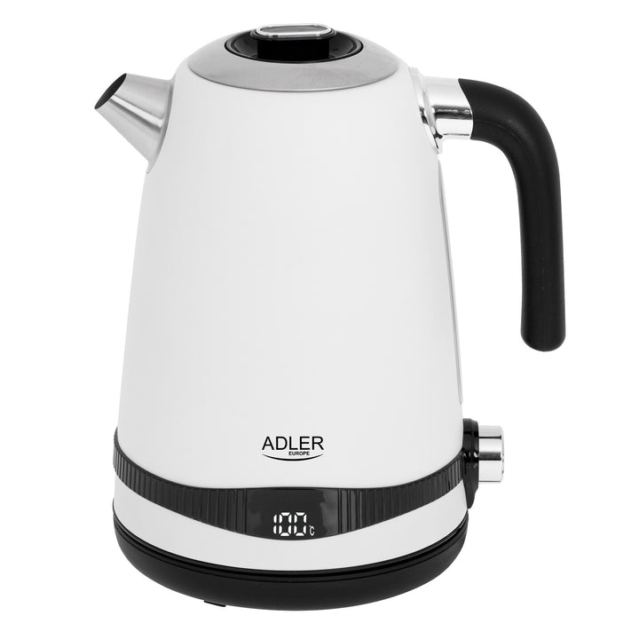 Ceainic electric Adler, fără fir, afișaj LCD, 2200 W, 1,7 l, AD 1295w