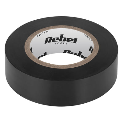 Bandă izolatoare adezivă REBEL (0,13 mm x 19 mm x 20 yd) negru