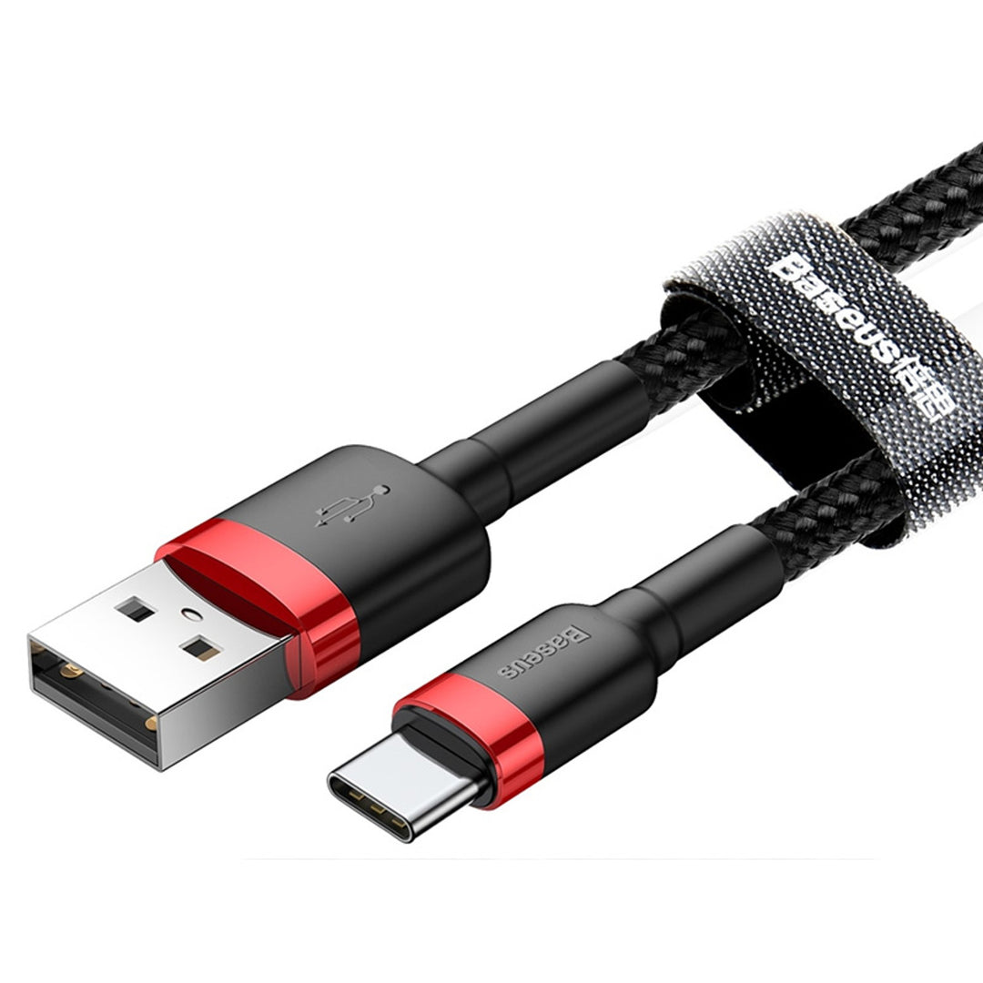 Cablu de incarcare Baseus, USB tip C, lungime 50cm, 3A, negru, BASKBK46595