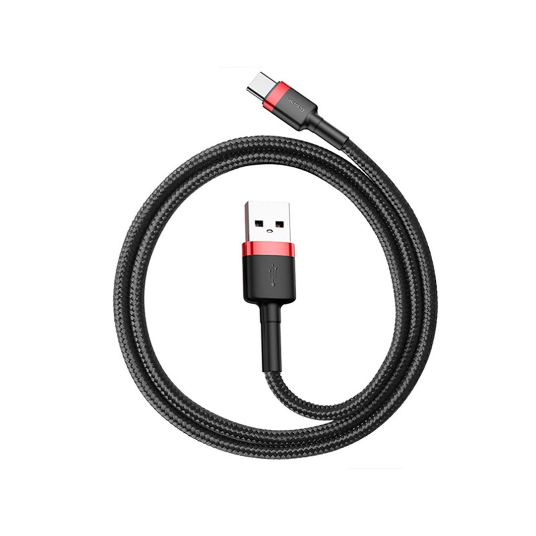 Cablu de incarcare Baseus, USB tip C, lungime 50cm, 3A, negru, BASKBK46595
