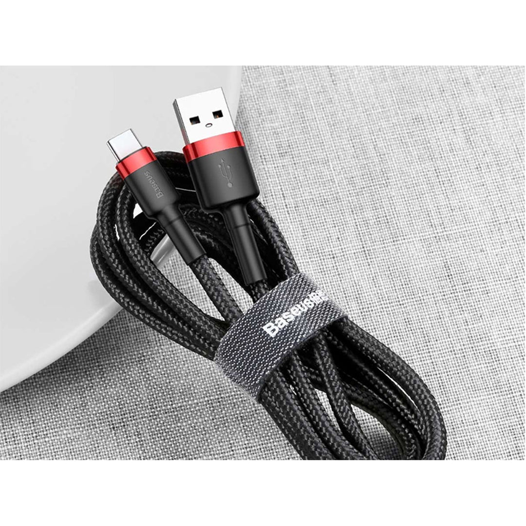 Cablu de incarcare Baseus, USB tip C, lungime 50cm, 3A, negru, BASKBK46595