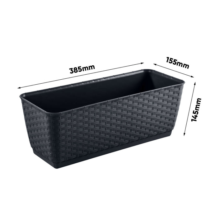 Ghiveci din ratan cu cârlige Ratolla DRL500PW umber