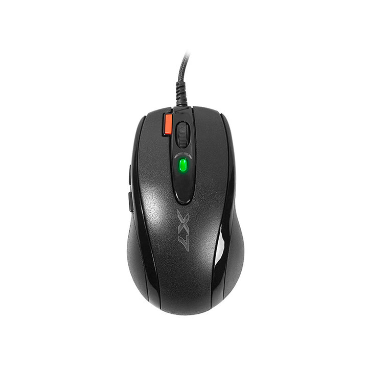 A4Tech mouse + mouse pad set, 7 butoane, senzor optic, USB, X-Game X-7120