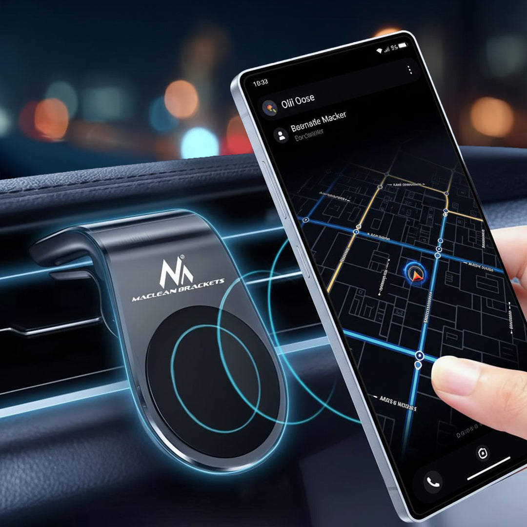 Suport pentru telefon auto Maclean, magnetic, universal, pentru grila de ventilație, material ABS, MC-326